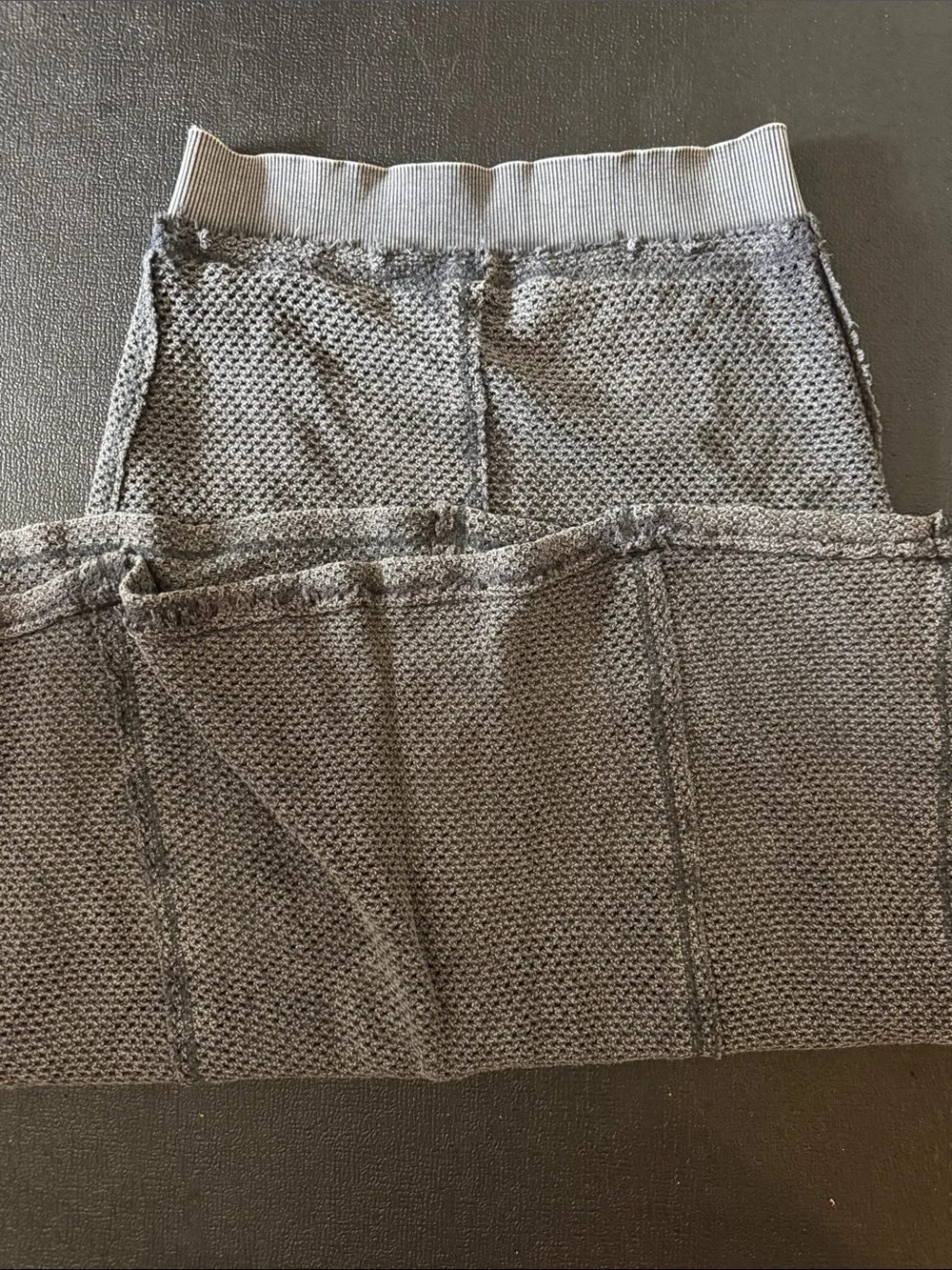 Free People Grey Knit Midi Skirt
